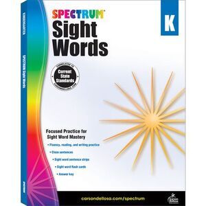 Spectrum Sight Words, Grade K: Volume 104 -- Spectrum
